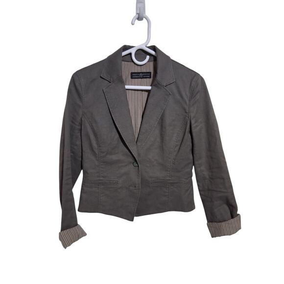 Peruvian Connection Cotton Linen Blend Women's size 6 Cropped Luxury Blazer - Picture 7 of 9